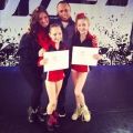 Maddie and Chloe at JUMP awards with James (2012)