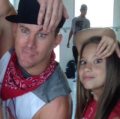 Maddie and Channing Tatum doing a Chandelier move (2014)