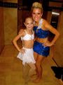 Maddie in her "Angel" costume with a friend (2011)