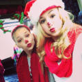 Maddie and Chloe after the ALDC Christmas party (2014)