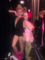 Maddie and Chloe before their solos (2012)