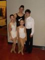 Maddie, Brooke, Nick, and Nina before a competition (2010)