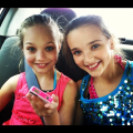 Maddie and Kendall in the car (2012)